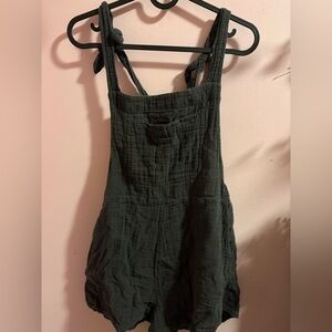 Aerie Charcoal Tie-up Romper